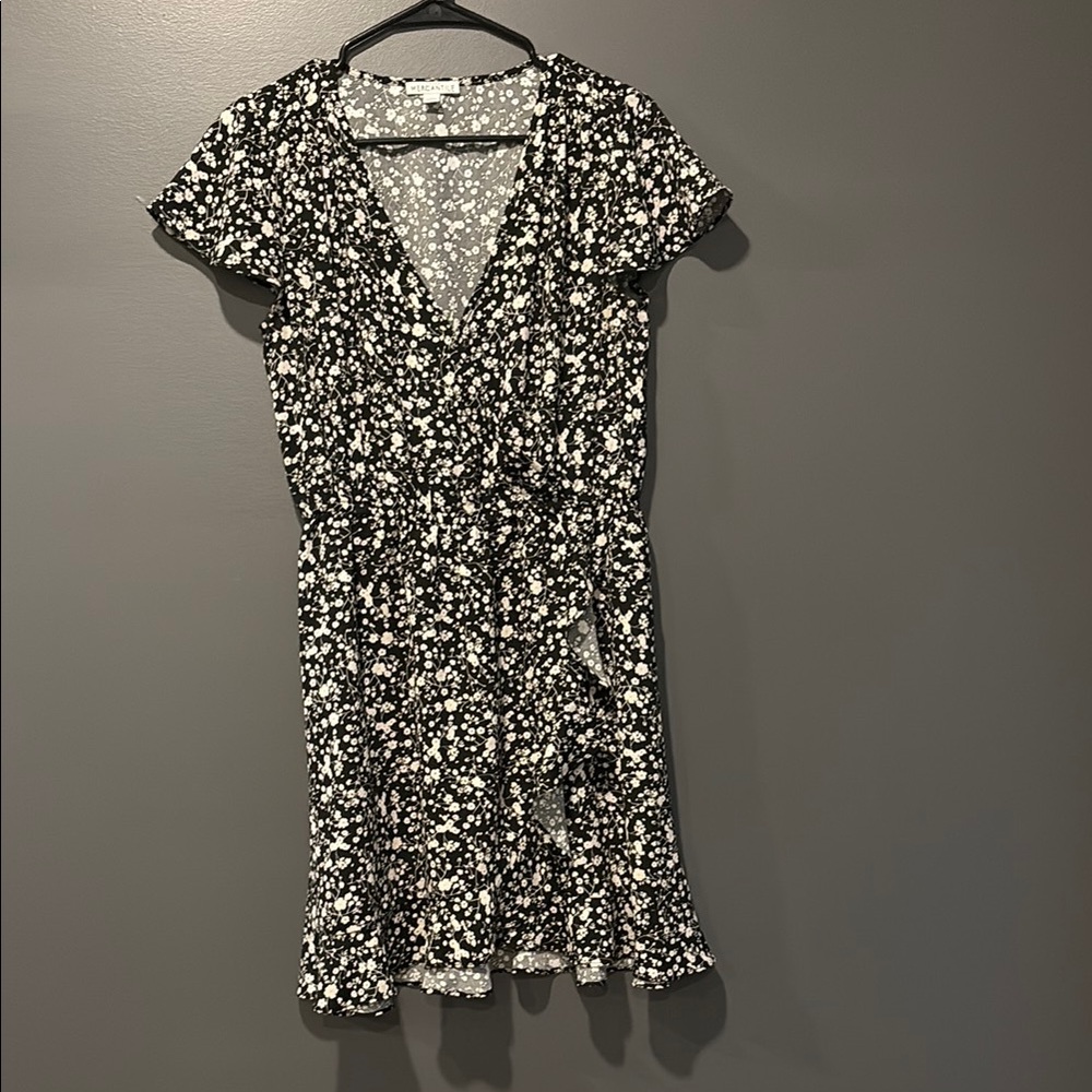 Floral Black and White Dress J. Crew